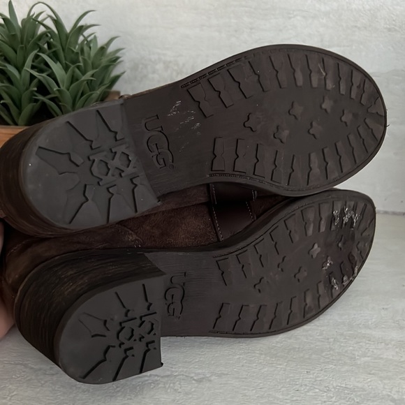 UGG Wright Belted Suede Chestnut Ankle Boot 5 1/2 - Picture 7 of 7